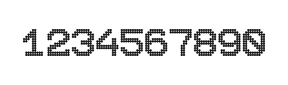 10×12数字点阵字体 ddN1012AA0219