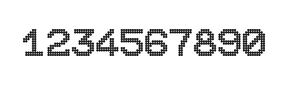 10×12数字点阵字体 ddN1012AA0221
