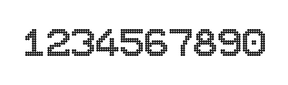 10×12数字点阵字体 ddN1012AA0227