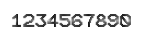 10×12数字点阵字体 ddN1012AA0228