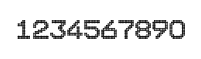 10×12数字点阵字体 ddN1012AA0230
