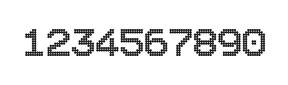 10×12数字点阵字体 ddN1012AA0234