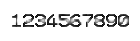 10×12数字点阵字体 ddN1012AA0237