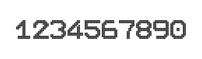 10×12数字点阵字体 ddN1012AA0241