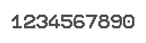10×12数字点阵字体 ddN1012AA0250