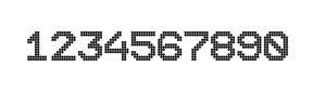 10×12数字点阵字体 ddN1012AA0251