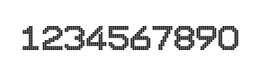 10×12数字点阵字体 ddN1012AA0255