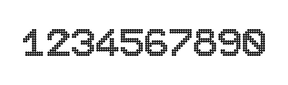 10×12数字点阵字体 ddN1012AA0262
