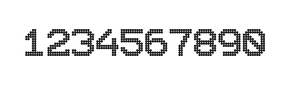 10×12数字点阵字体 ddN1012AA0267