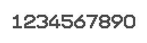 10×12数字点阵字体 ddN1012AA0268