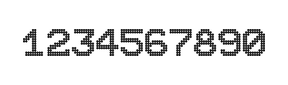 10×12数字点阵字体 ddN1012AA0269