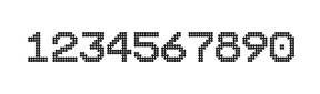 10×12数字点阵字体 ddN1012AA0271