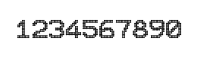 10×12数字点阵字体 ddN1012AA0272
