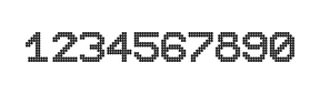10×12数字点阵字体 ddN1012AA0273
