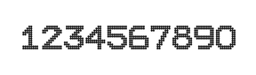 10×12数字点阵字体 ddN1012AA0274