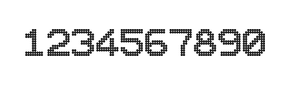 10×12数字点阵字体 ddN1012AA0278