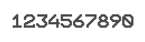 10×12数字点阵字体 ddN1012AA0280