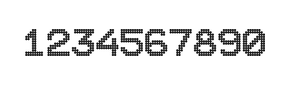 10×12数字点阵字体 ddN1012AA0283