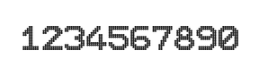 10×12数字点阵字体 ddN1012AA0287