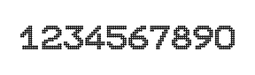 10×12数字点阵字体 ddN1012AA0290