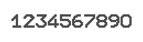 10×12数字点阵字体 ddN1012AA0296