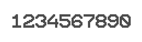 10×12数字点阵字体 ddN1012AA0299