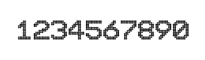 10×12数字点阵字体 ddN1012AA0301