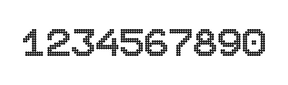 10×12数字点阵字体 ddN1012AA0303