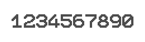 10×12数字点阵字体 ddN1012AA0305
