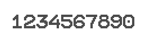 10×12数字点阵字体 ddN1012AA0306