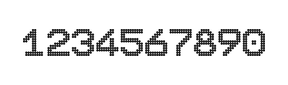 10×12数字点阵字体 ddN1012AA0307