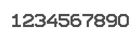 10×12数字点阵字体 ddN1012AA0310