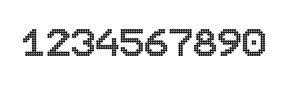 10×12数字点阵字体 ddN1012AA0316