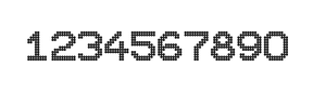 10×12数字点阵字体 ddN1012AA0317