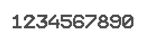 10×12数字点阵字体 ddN1012AA0322