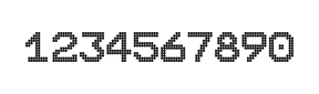 10×12数字点阵字体 ddN1012AA0326