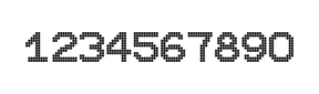 10×12数字点阵字体 ddN1012AA0329