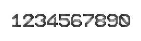 10×12数字点阵字体 ddN1012AA0331