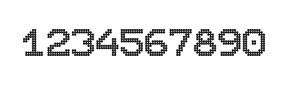 10×12数字点阵字体 ddN1012AA0332