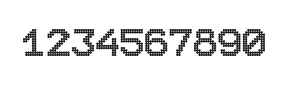10×12数字点阵字体 ddN1012AA0333