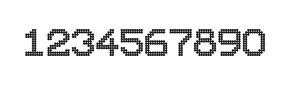 10×12数字点阵字体 ddN1012AA0336