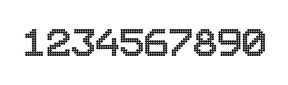10×12数字点阵字体 ddN1012AA0338