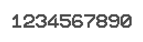 10×12数字点阵字体 ddN1012AA0342