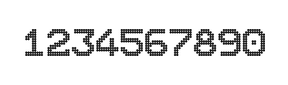 10×12数字点阵字体 ddN1012AA0349