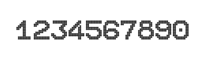10×12数字点阵字体 ddN1012AA0356