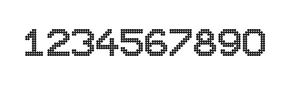 10×12数字点阵字体 ddN1012AA0362