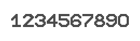 10×12数字点阵字体 ddN1012AA0363