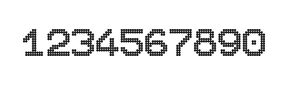 10×12数字点阵字体 ddN1012AA0365