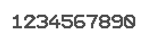 10×12数字点阵字体 ddN1012AA0368