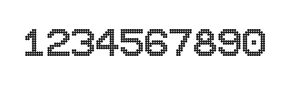 10×12数字点阵字体 ddN1012AA0370